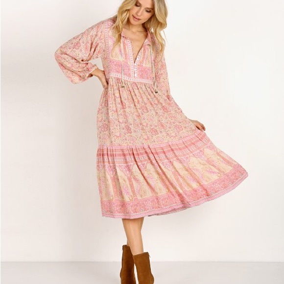 Spell & The Gypsy Collective Poinciana Gown Pink XS - Picture 3 of 4